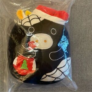 Black Cow Christmas Plush Stuffed Animal